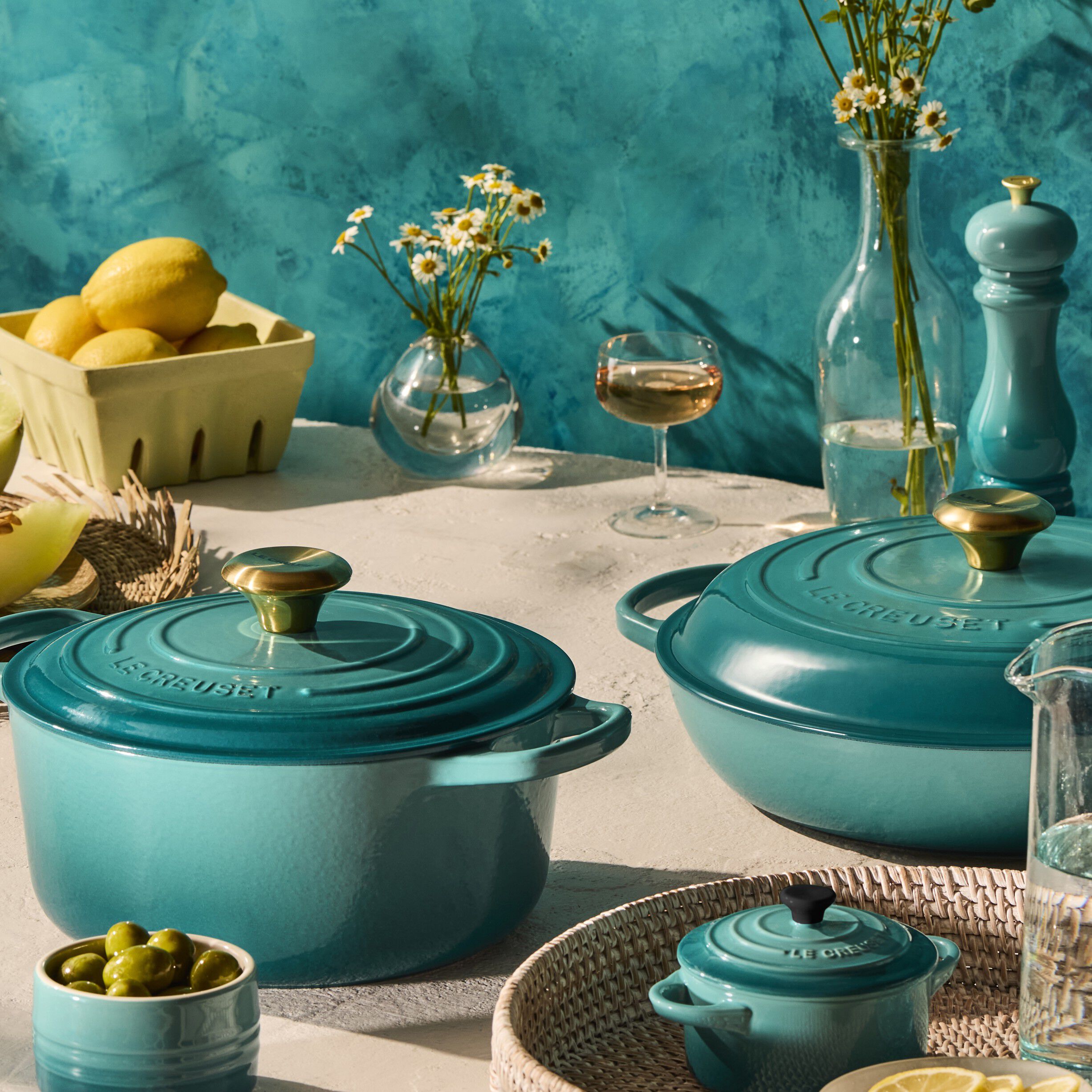 Le Creuset Signature stent&oslash;j stabelbar ramekin Bleu Riviera
