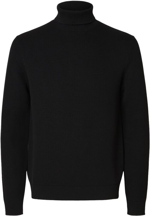 SLHDANE LS KNIT STRUCTURE ROLL NECK