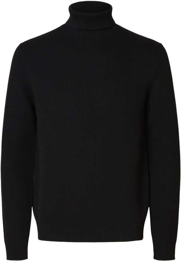 SLHDANE LS KNIT STRUCTURE ROLL NECK