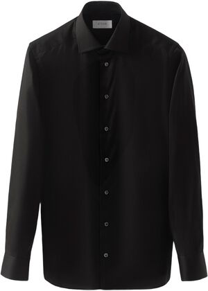 Slim Fit Black Signature Twill Shirt