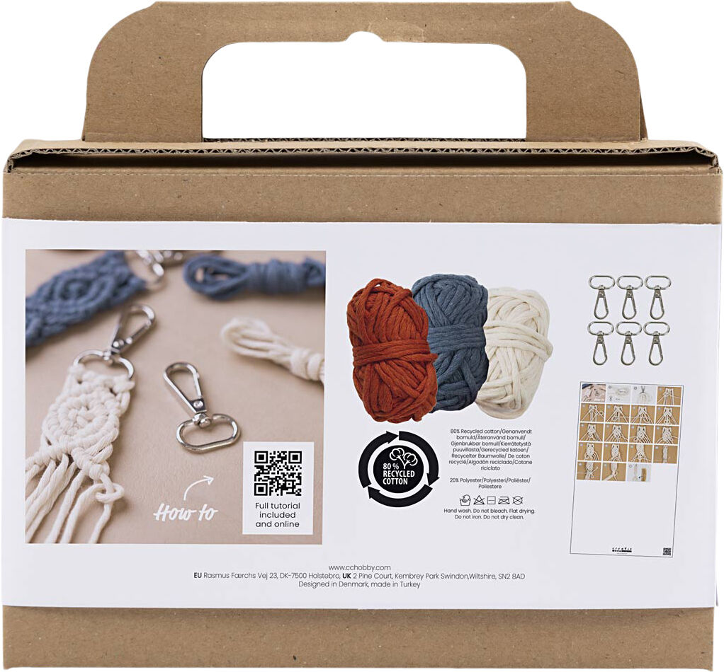 Mini DIY Kit Macram&eacute;, N&oslash;glering