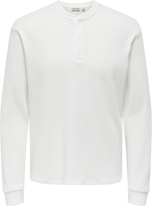 ONSTOBIE REG LS HENLEY TEE NOOS