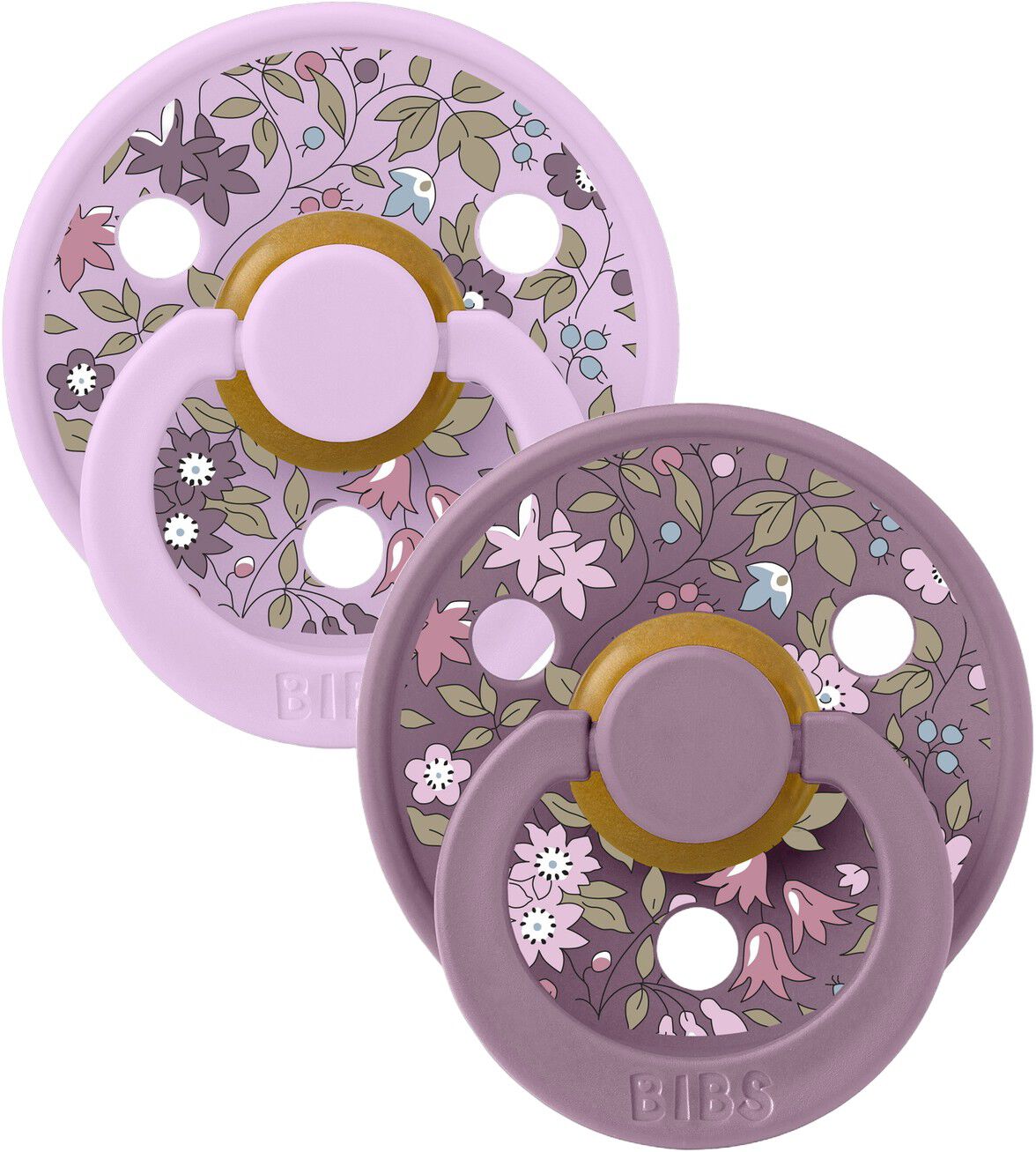 BIBS x Liberty 2 PACK Colour Chamomile Lawn Latex Size 2 Vio