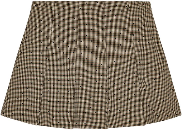 Flock Check Suiting Mini Skirt