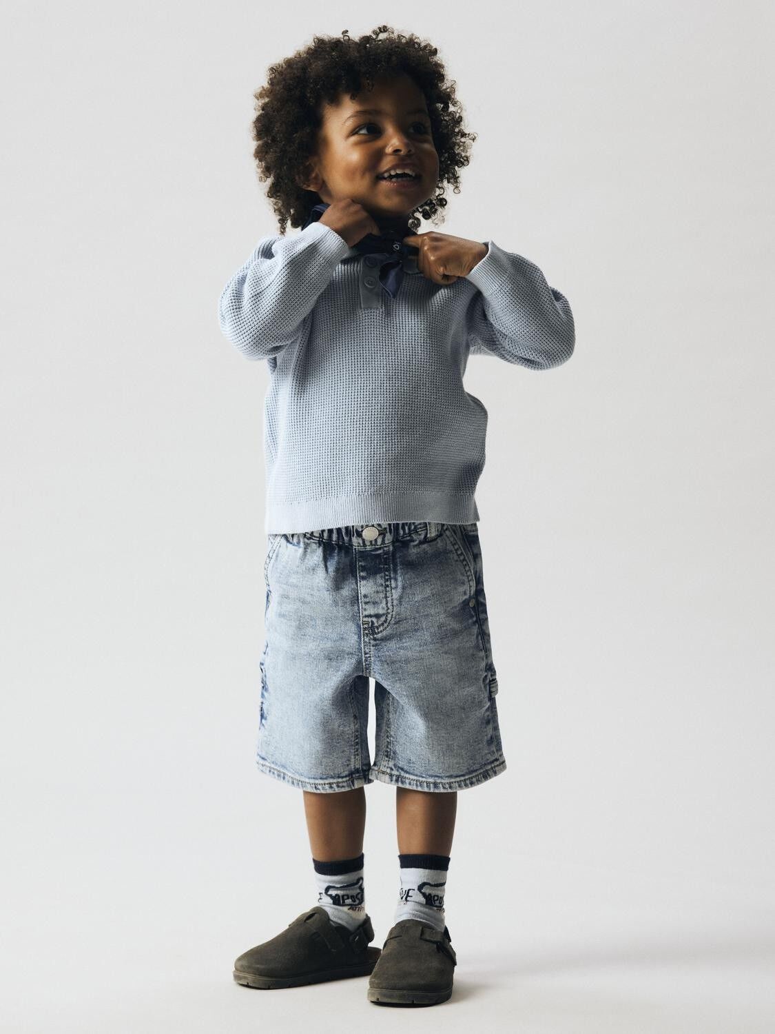 NMMFIKAL LS LOOSE KNIT POLO