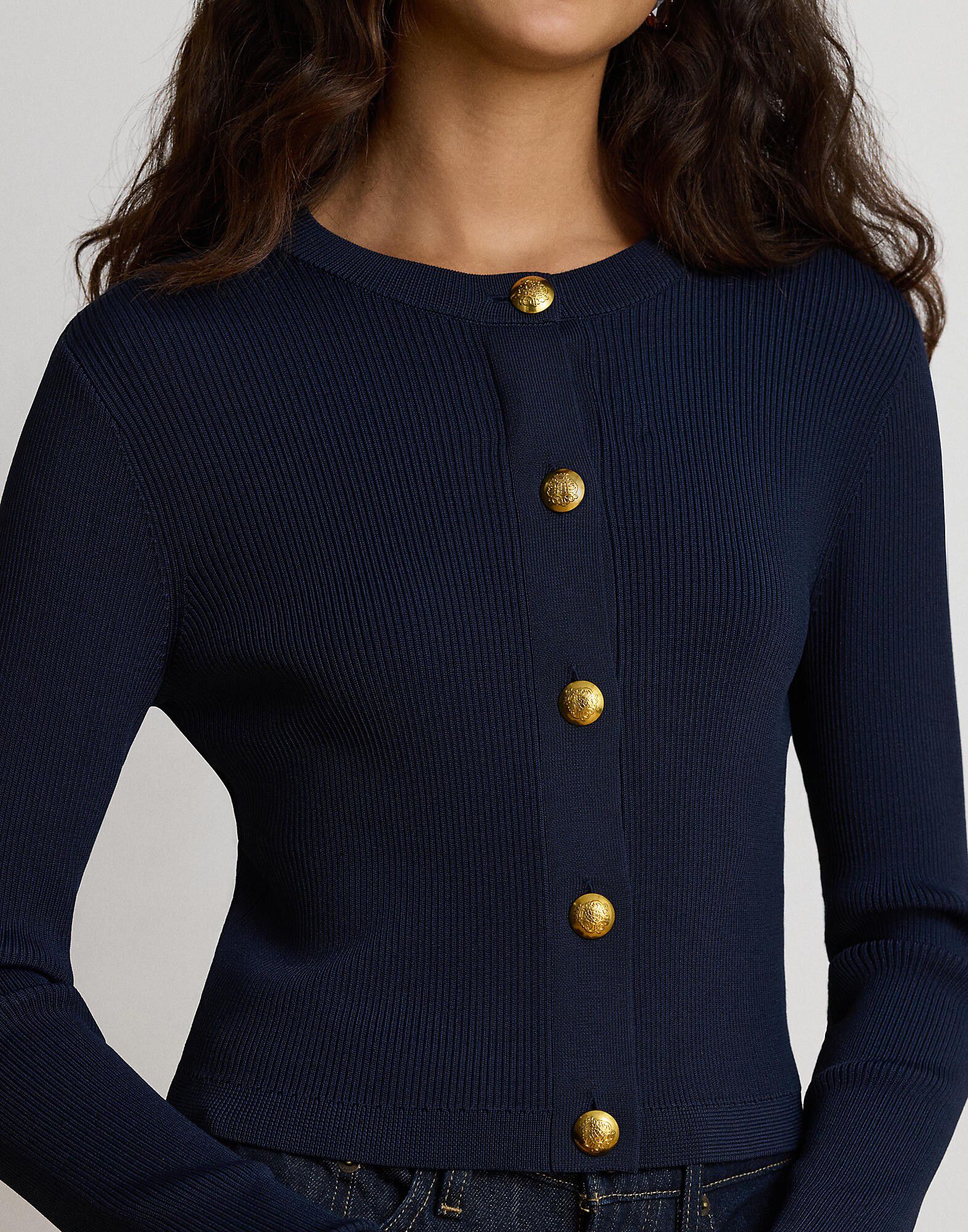 MATTE RAYON/NYLON-SWEATER-CARDIGAN
