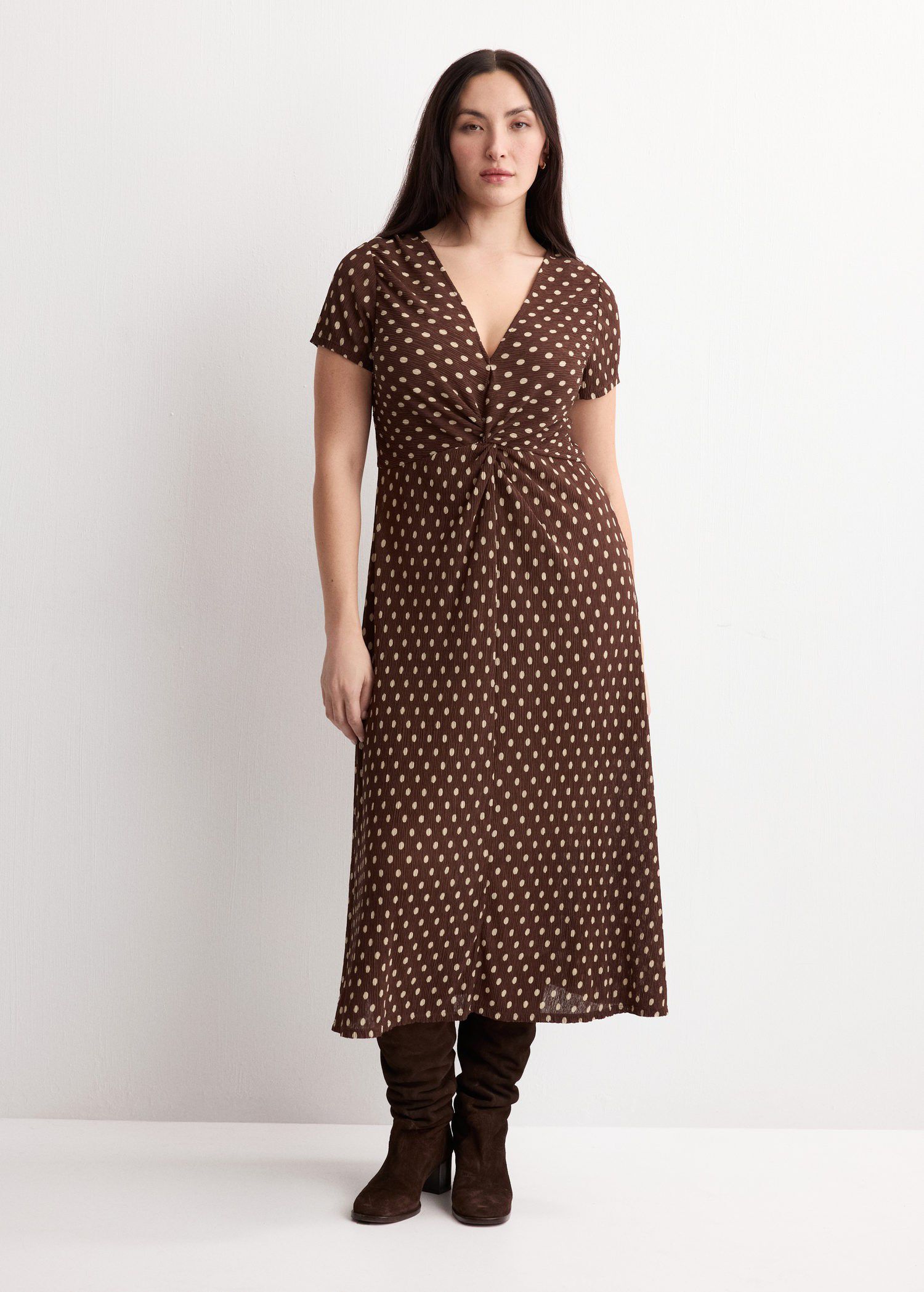 Printed midi-dress