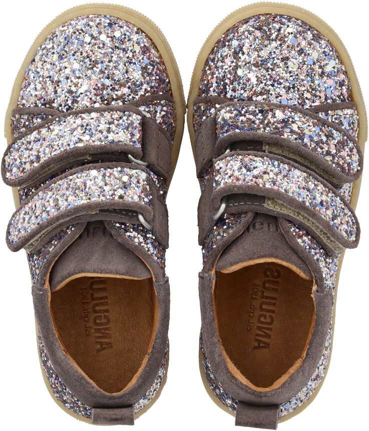 Funklende glitter-sneaker med ruski