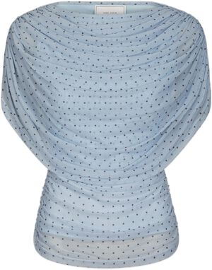 Cottuna Dot Drapy Mesh Top