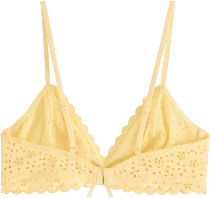 Bralette med broderie anglaise