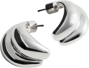 Embossed semi-hoop earrings