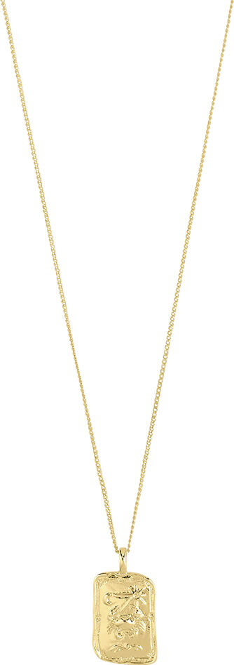 CANCER recycled Zodiac Sign necklace, gold-plated