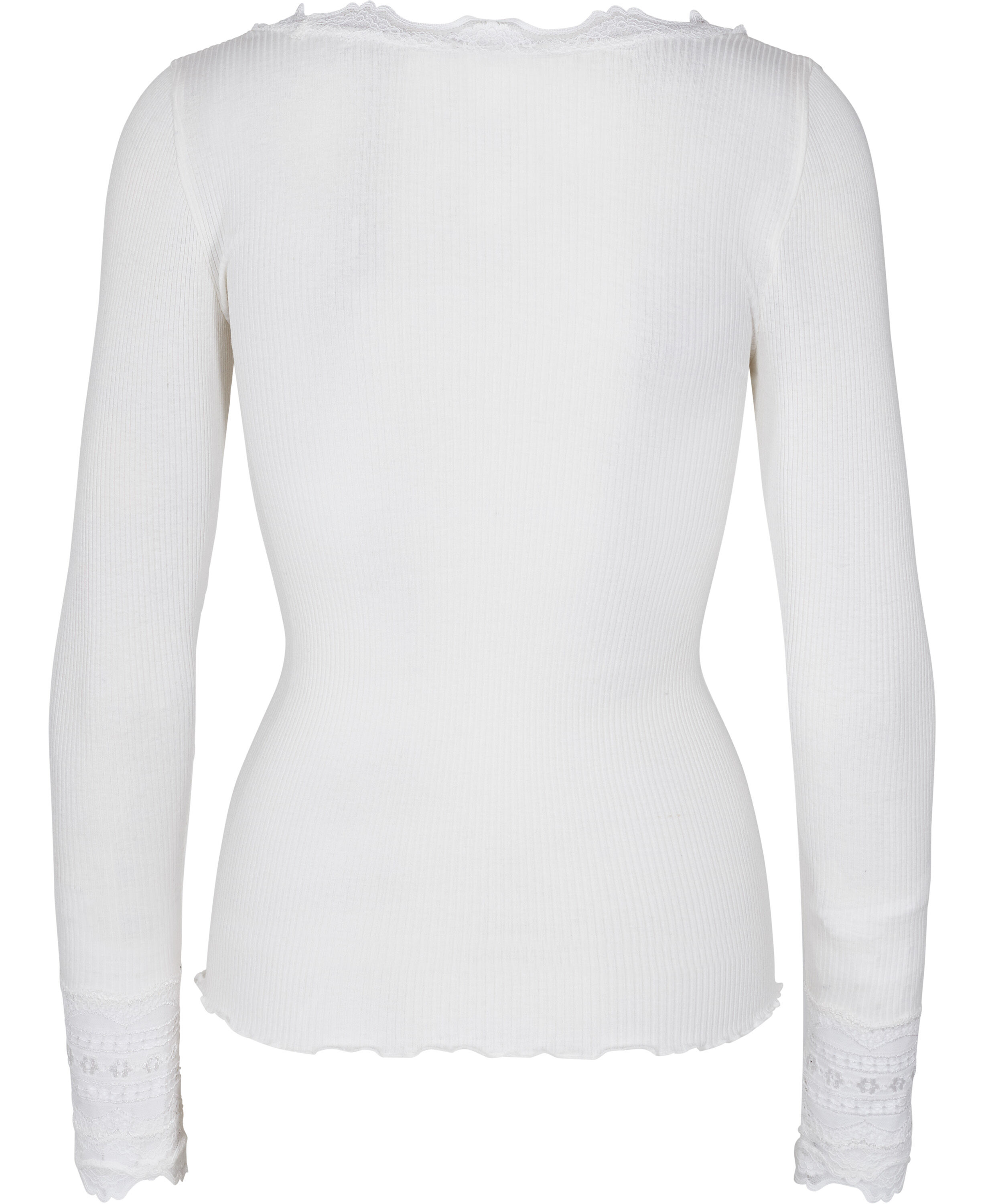 Silkebluse m. blonde