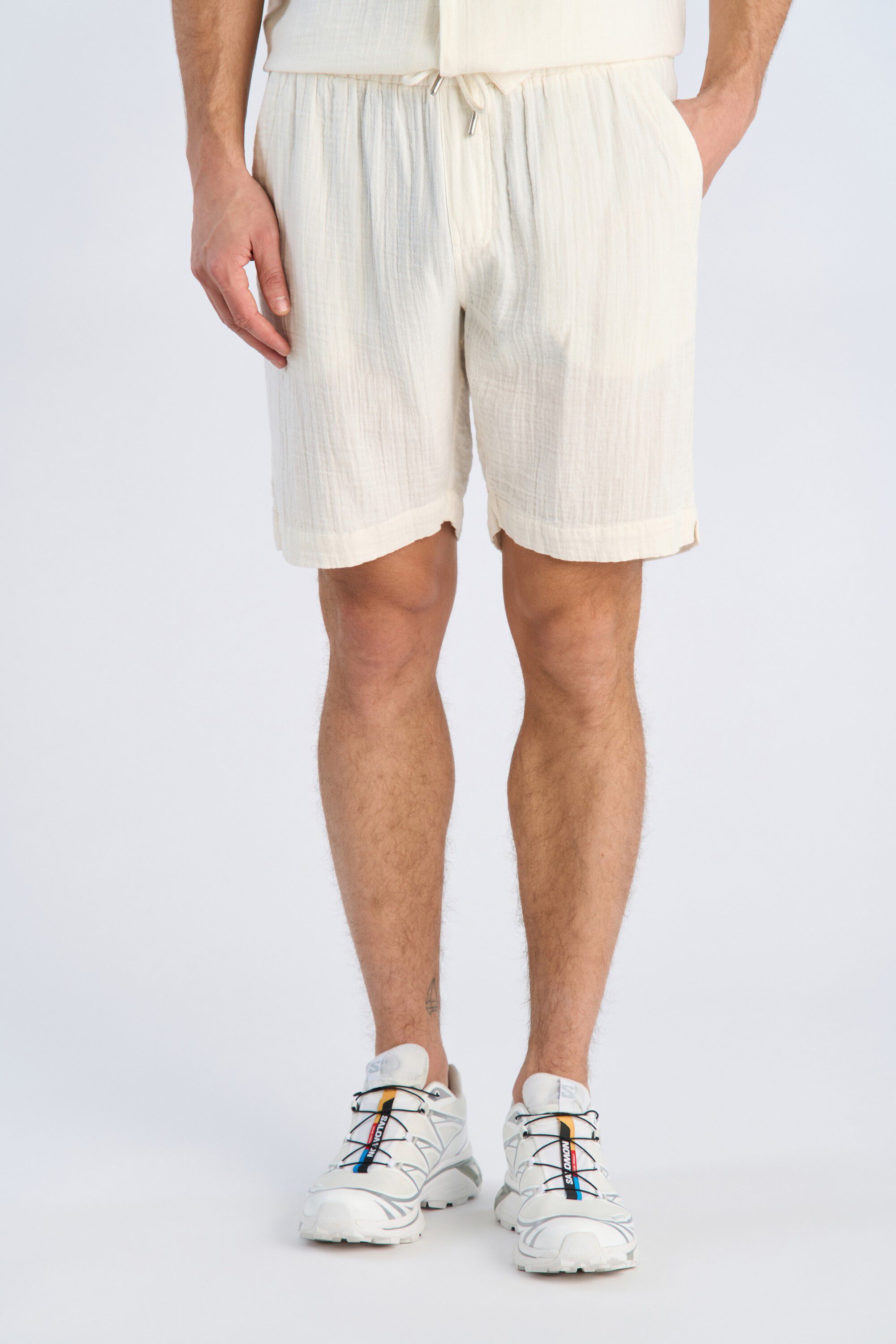 Cotton muslin shorts