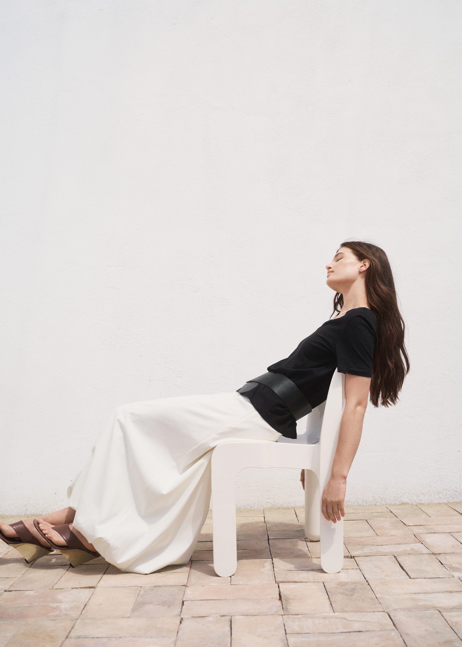 V-neck cotton T-shirt