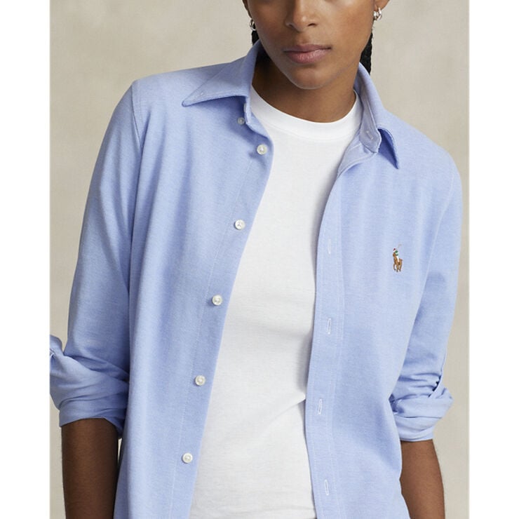 Knit Cotton Oxford Shirt