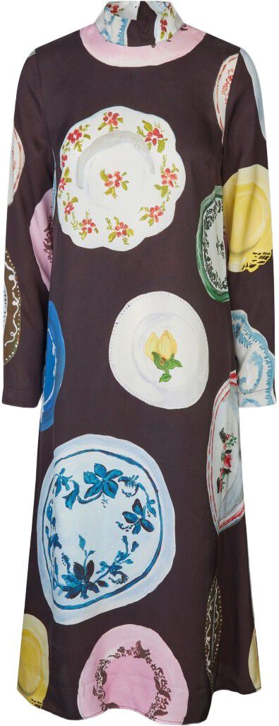 2263 Dry Viscose, Long Sleeve Midi Dress