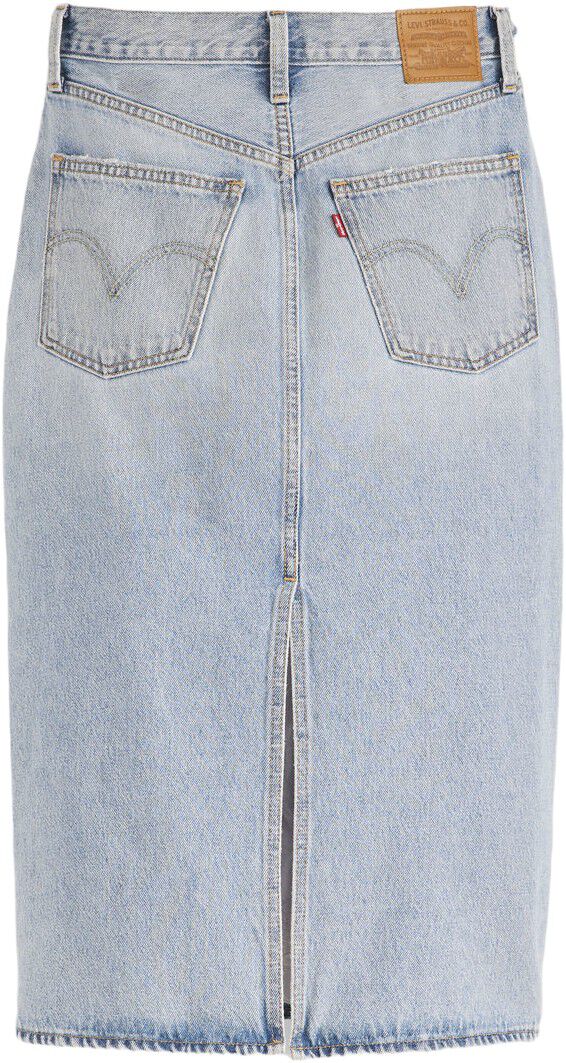 High Rise Back Slit Skirt