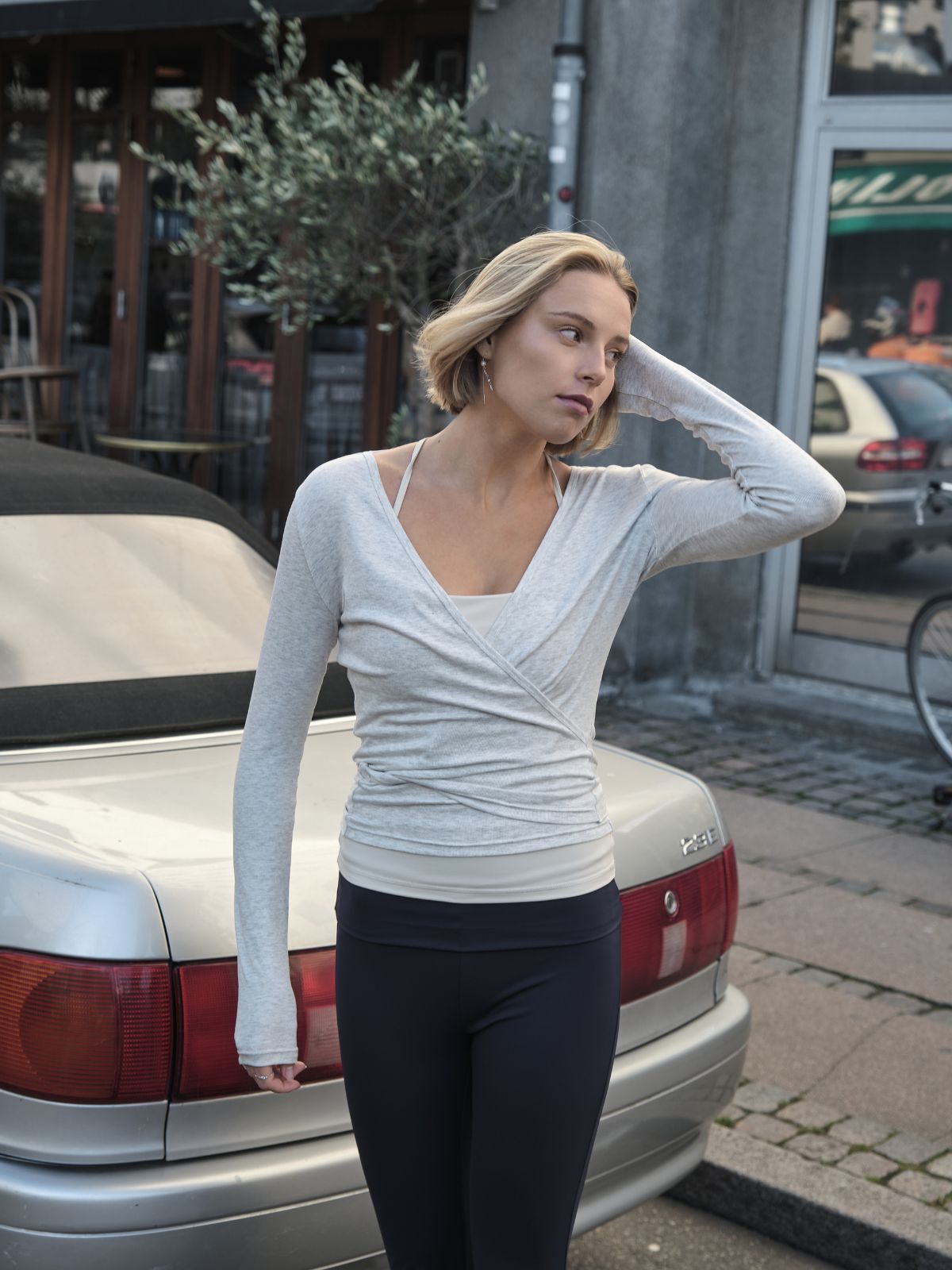 Nia Jersey Wrap Blouse