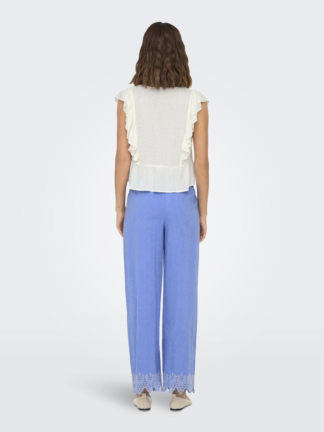 ONLPAULA TULUM EMB PULL-UP PANT NOO