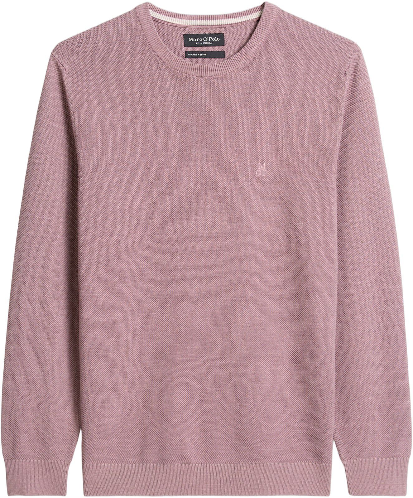 Crewneck, cotton slub, piqu&eacute; struct