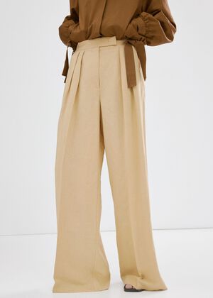 Straight mid-rise trousers