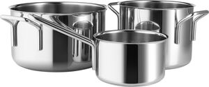 Stainless Steel Grydesæt 3 stk. 1,1 l 2,2 l 3,6 l