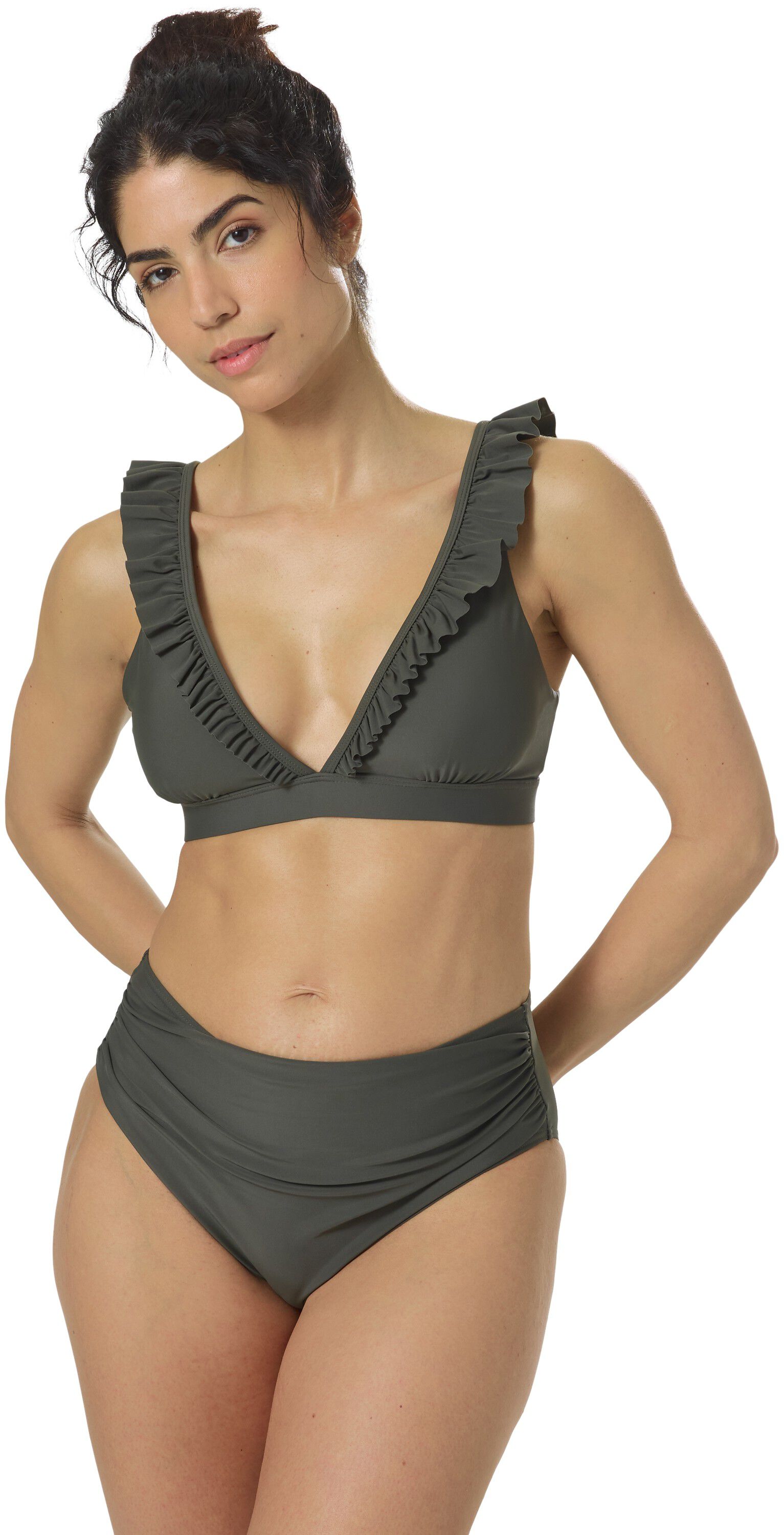 Fiji Wrinkle High Waist Bikini Underdel