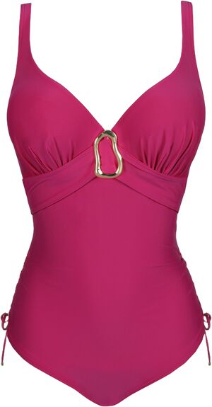 Uvita badedragt med dyb udsk&aelig;ring