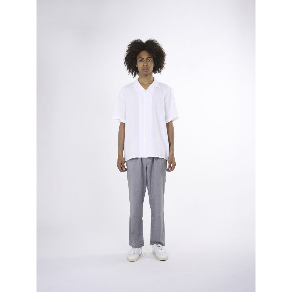 Box fit short sleeved linen shirt GOTS/Vegan