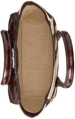 Zebra-Print Canvas Small Tanner Satchel