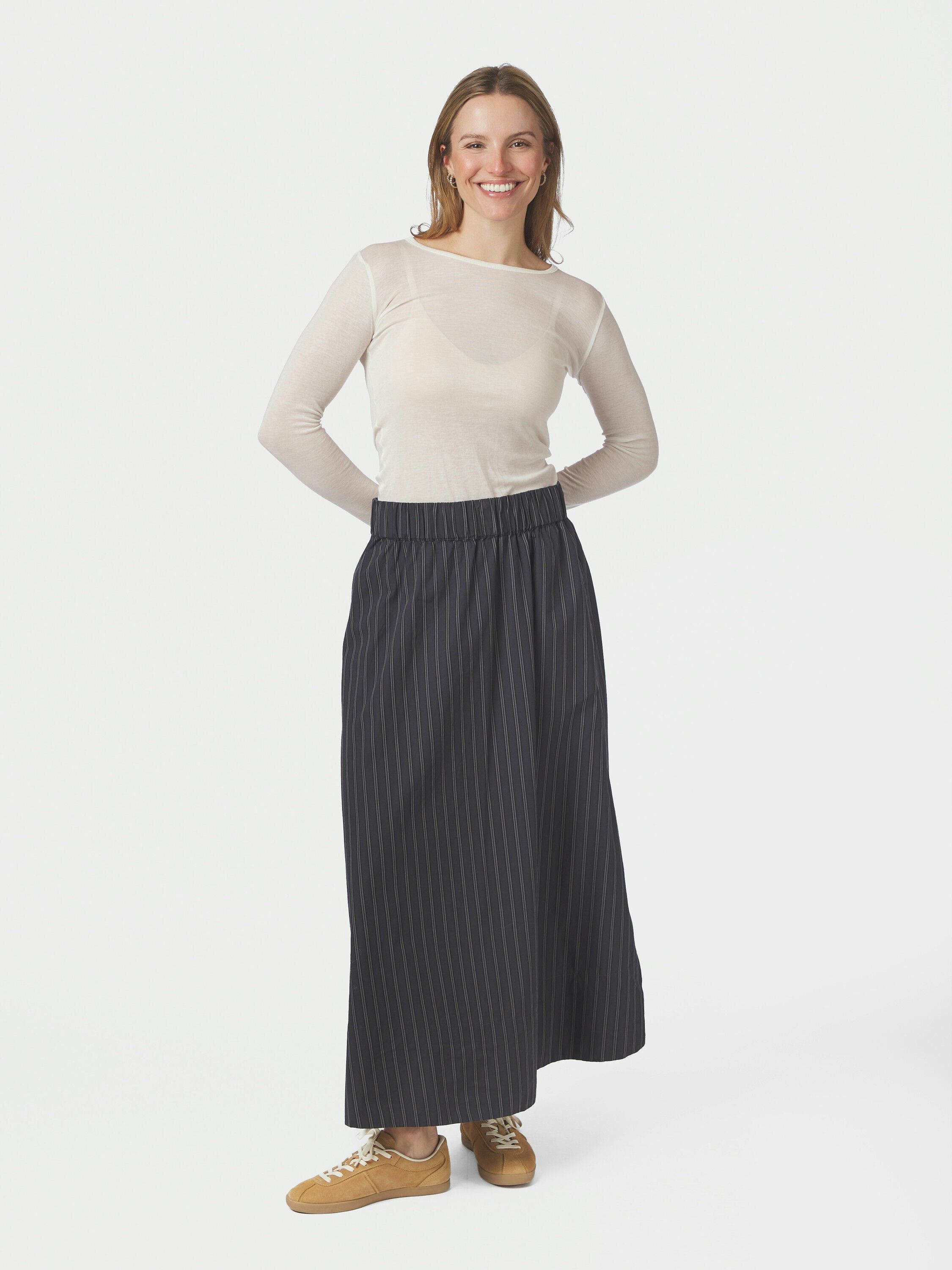 Yara Long Stripy Skirt