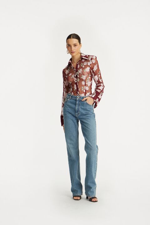 MESH FITTED SHIRT