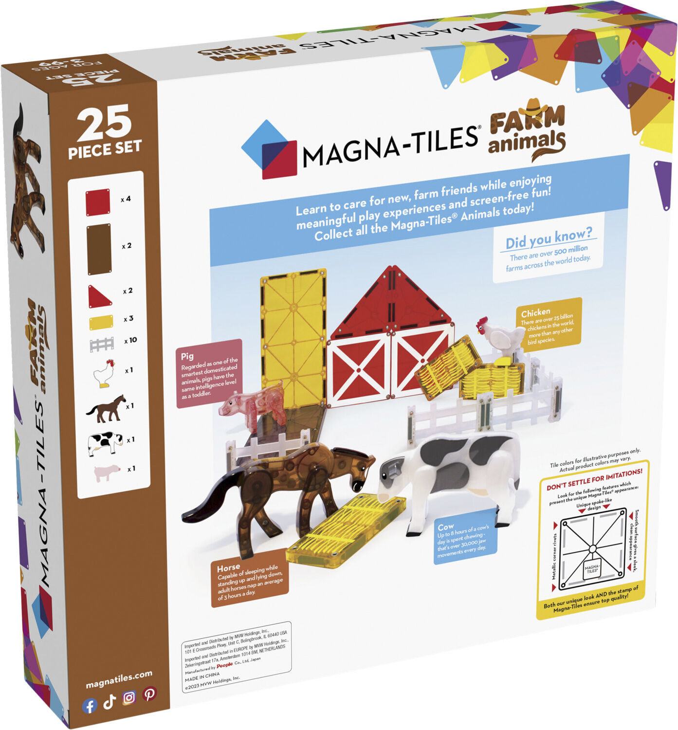 Magna-Tiles farm Animals, 25 pcs