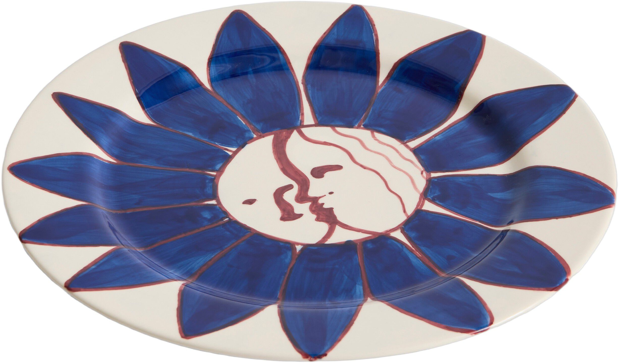 La Pittura Plate - &Oslash;28,5 - Deep blue flower