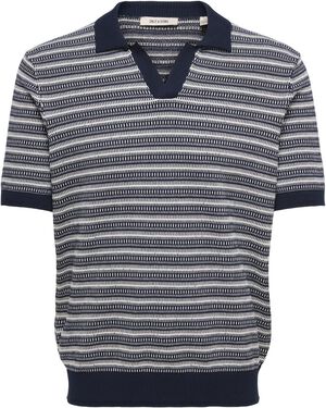 ONSTILO LIFE REG SS SPLIT NECK KNIT