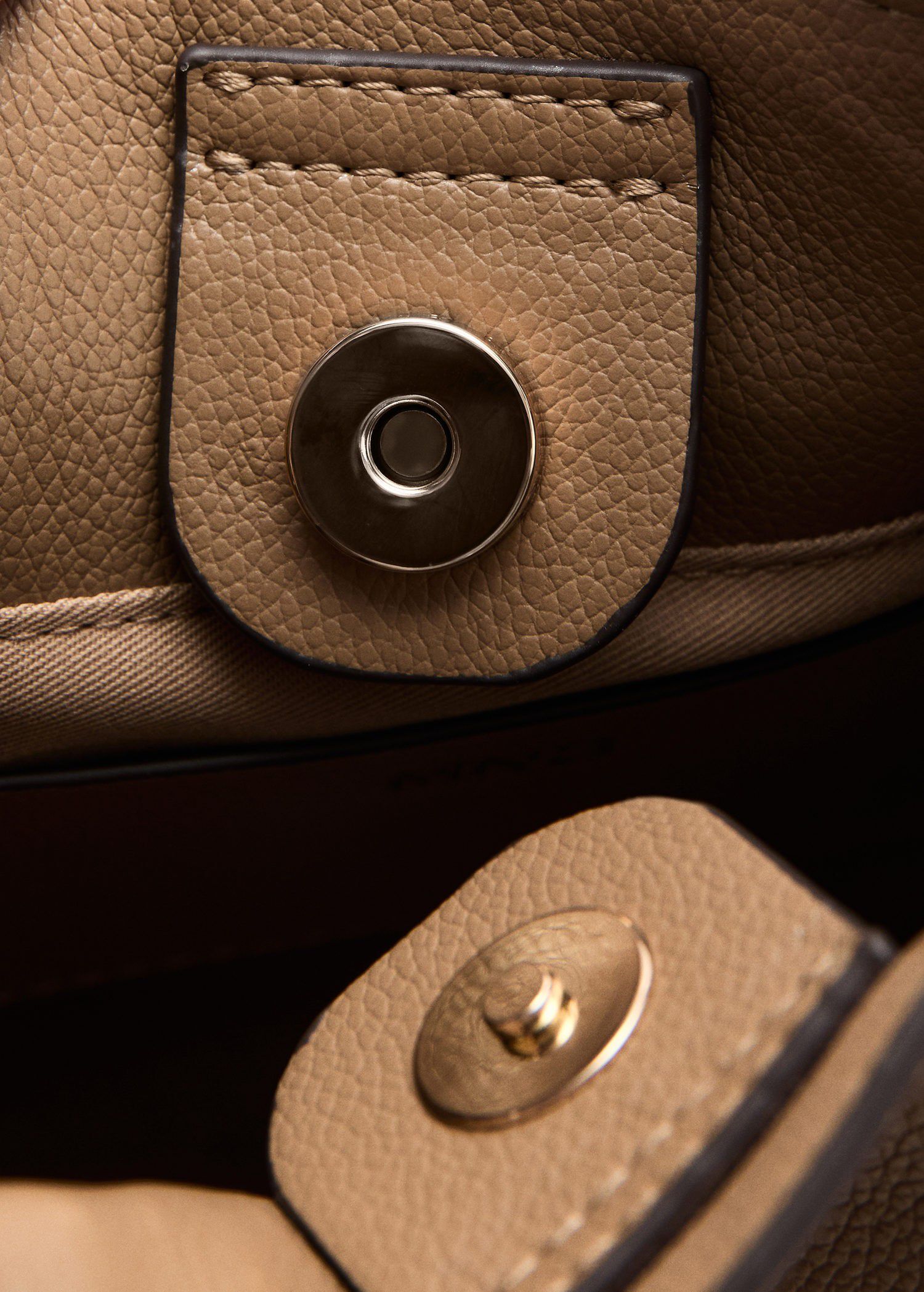 Faux-leather bucket handbag