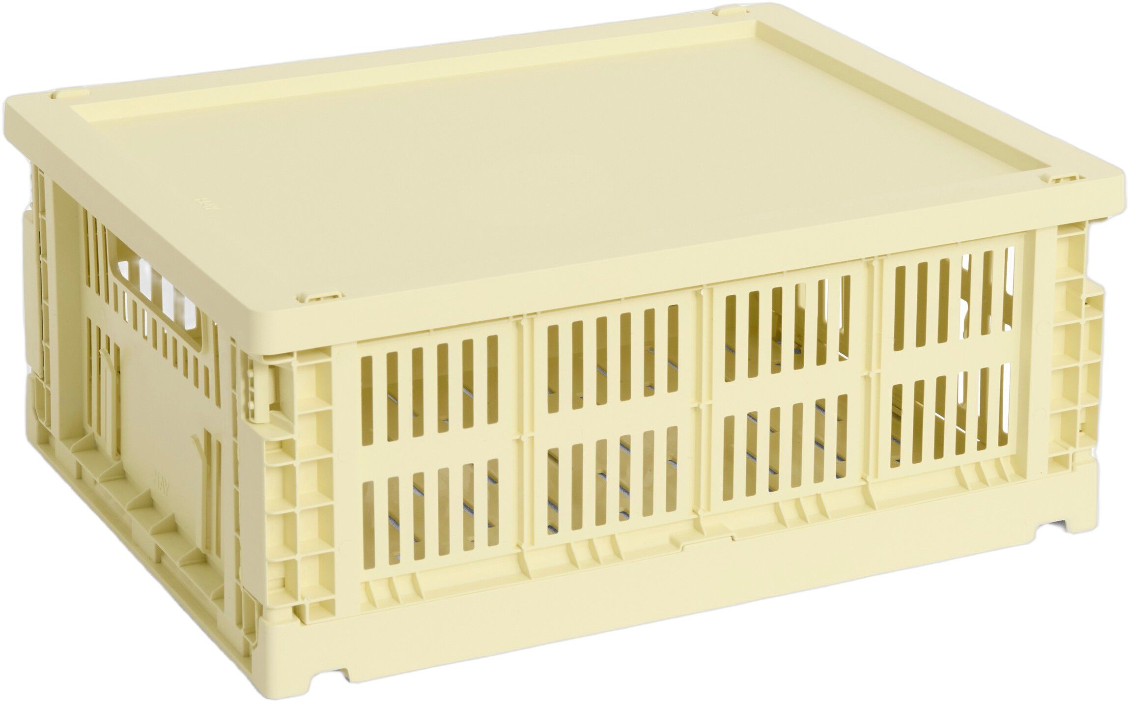 HAY Colour Crate Lid Plastic-Medium-Light yellow
