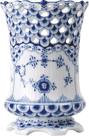 Musselmalet Helblonde Vase 11 cm