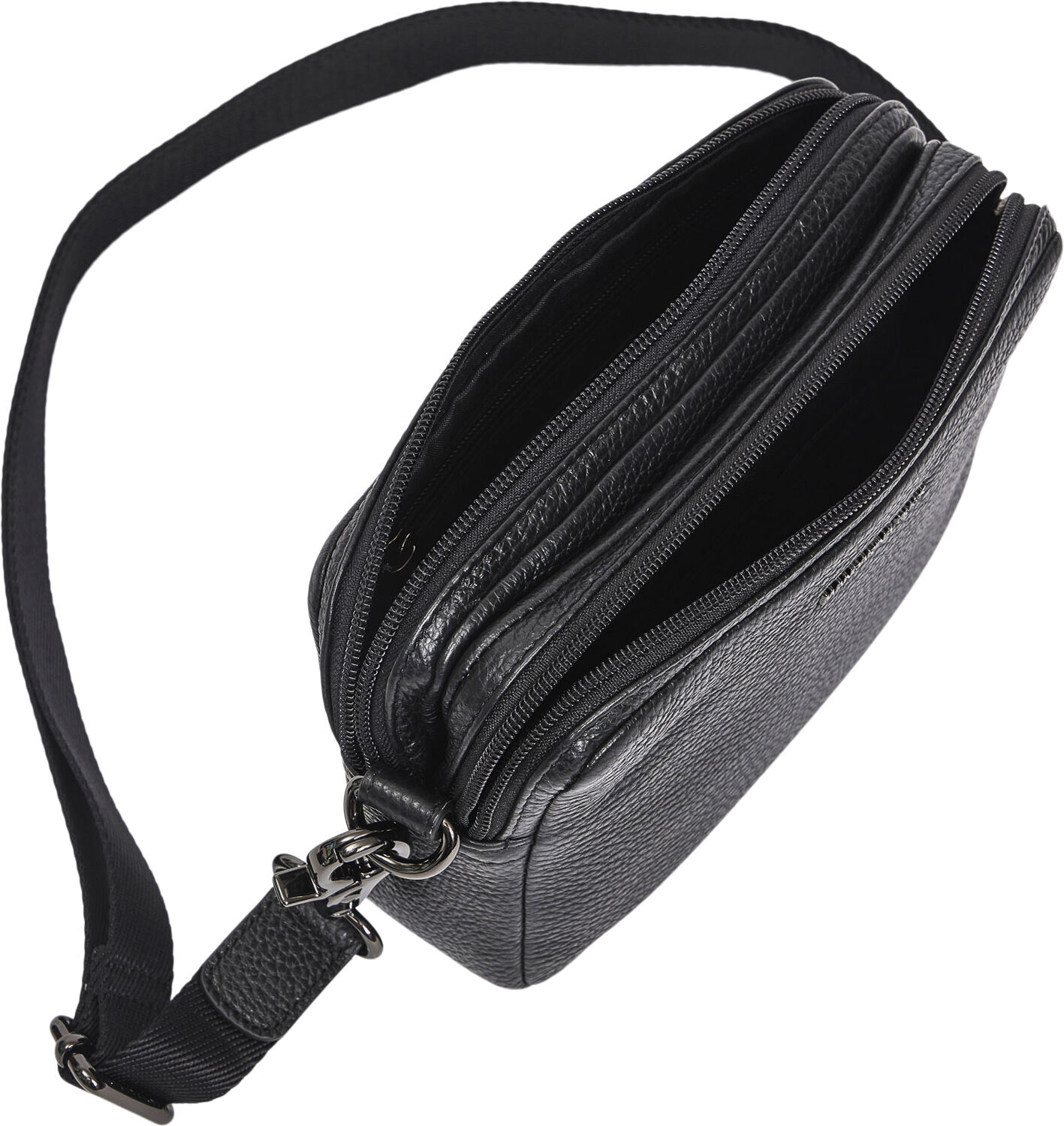 MELLOW LEATHER CAMERA BAG / NERO