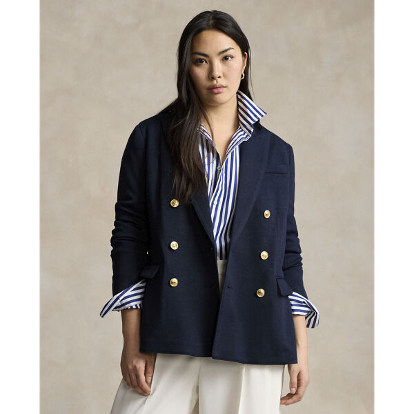 Knit Double-Breasted Blazer