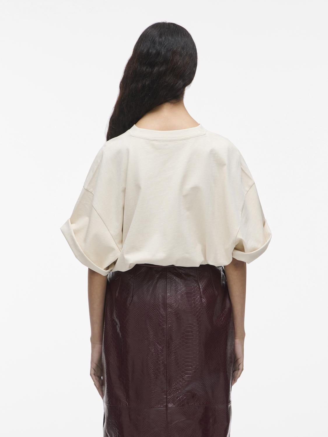 ROUNANNA OVERSIZED 2/4 O-NECK TEE