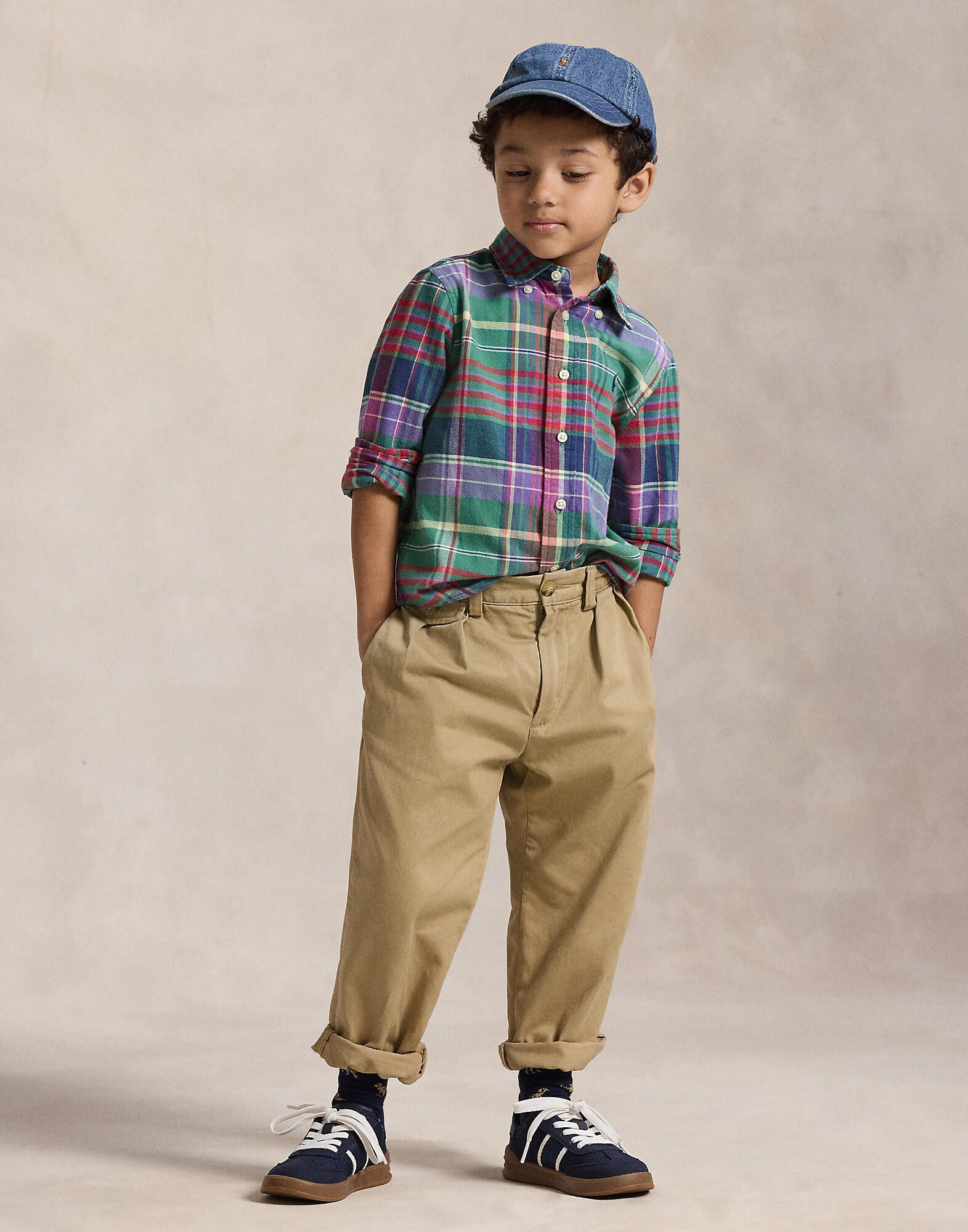 Plaid Brushed Cotton Oxford Shirt