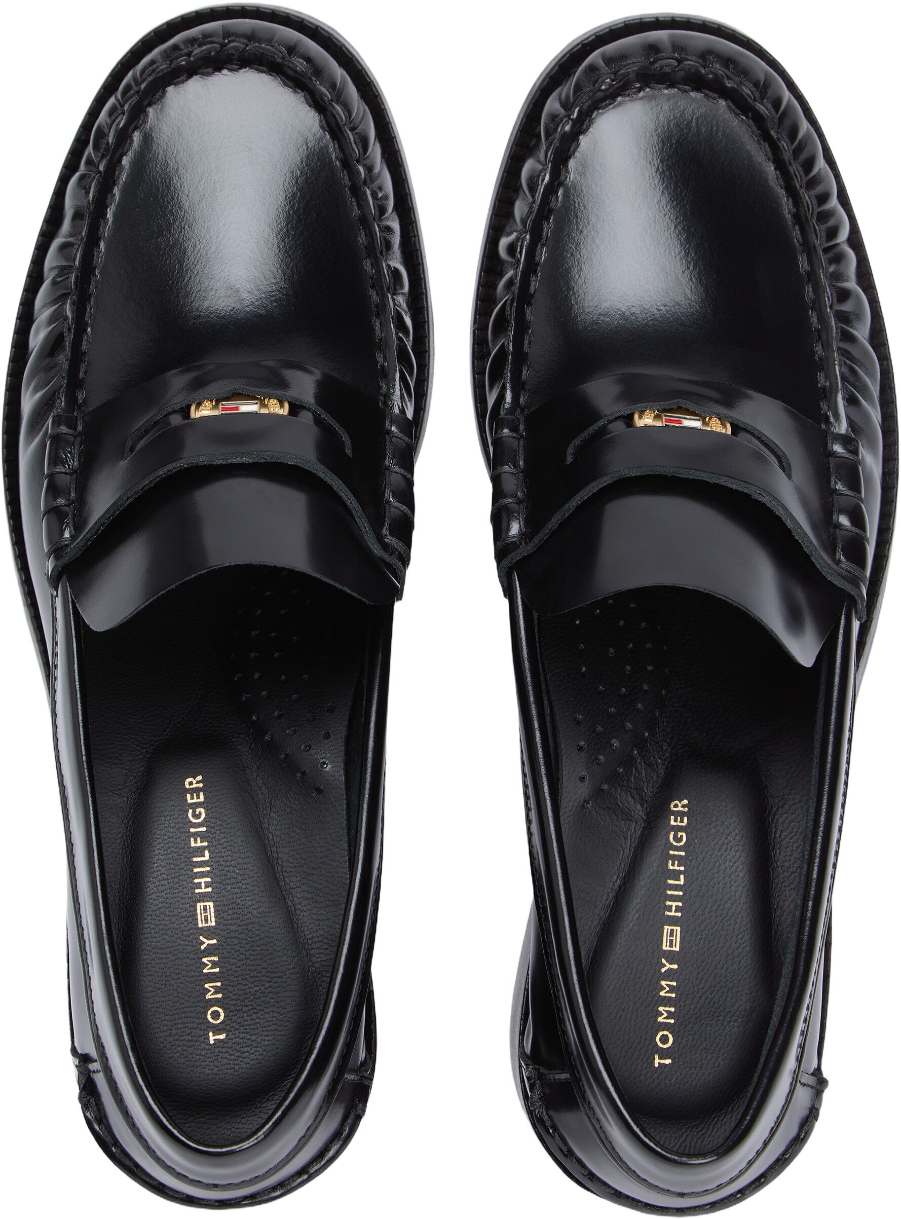 Patent Leather Block Heel Loafers