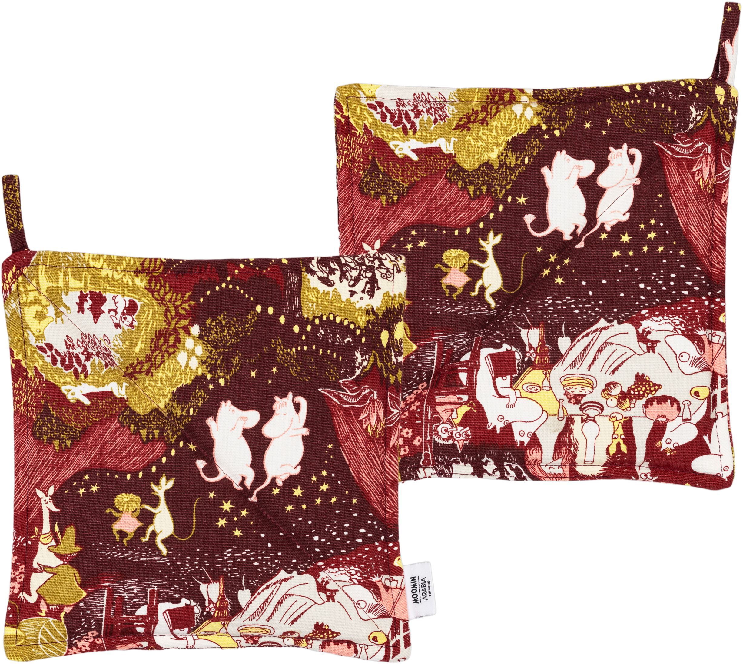 Moomin Arabia 22x22cm grydelaps&aelig;t Festlige &Oslash;jeblikke