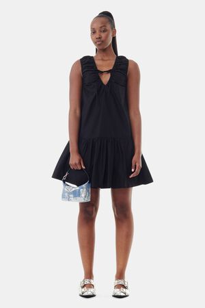 Cotton Poplin Mini Dress