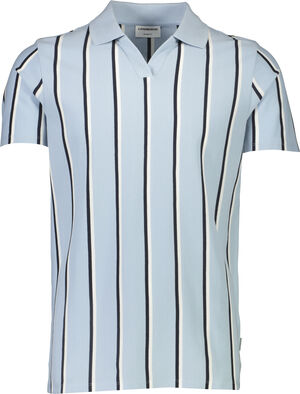 Striped piqué polo shirt S/S