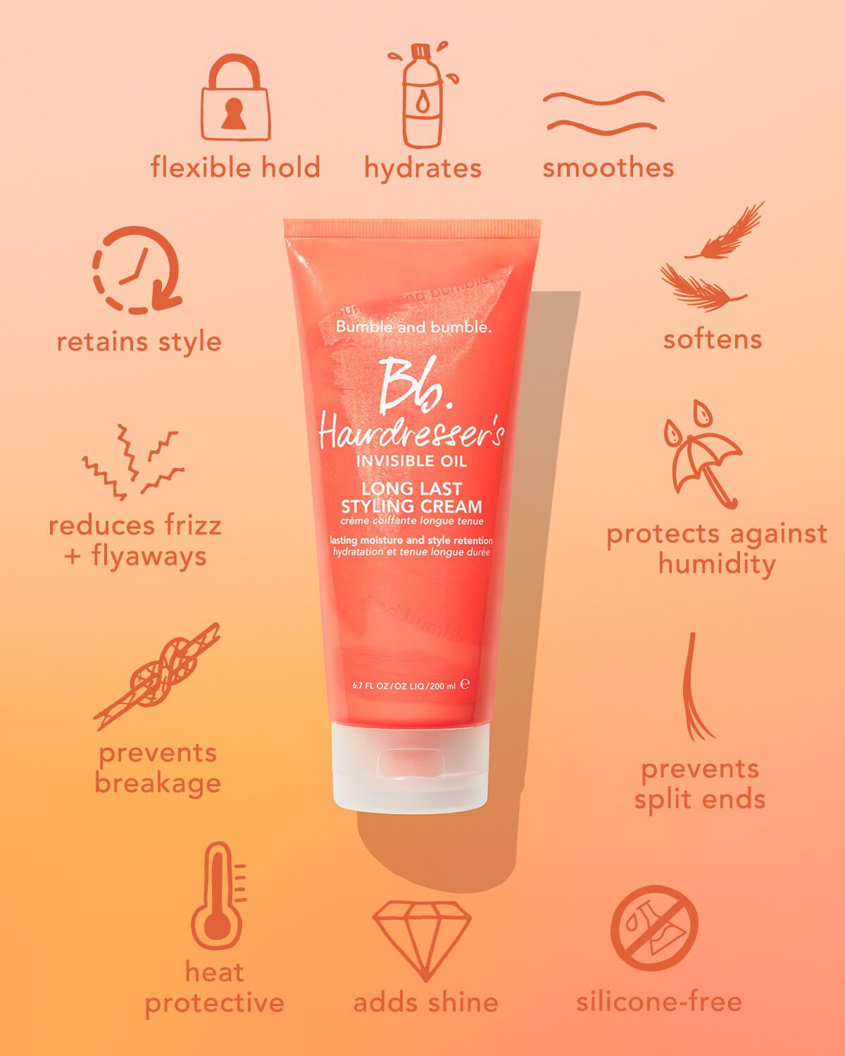 Hairdressers Long Last Styling Cream 200 ml
