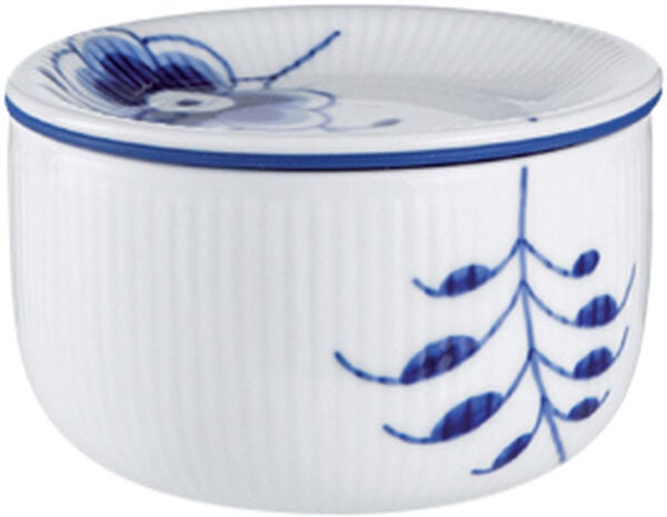 Blå Mega Riflet 7 cm. opbevaringskrukke