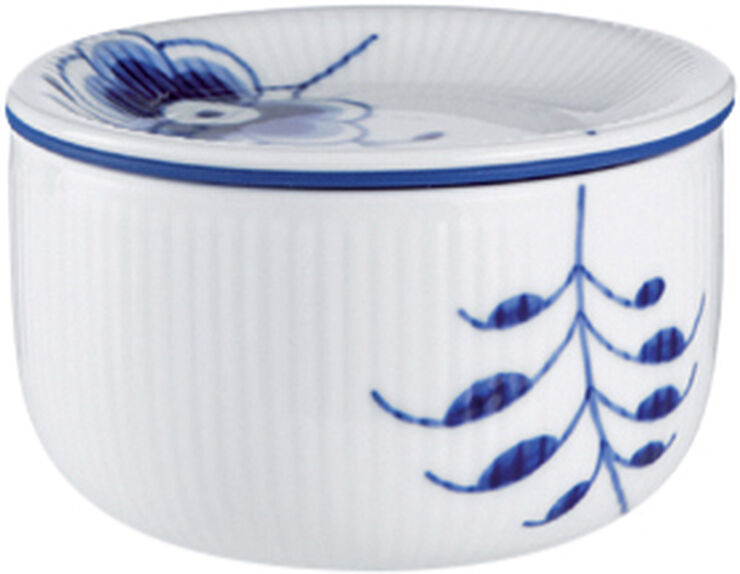 Blå Mega Riflet 7 cm. opbevaringskrukke